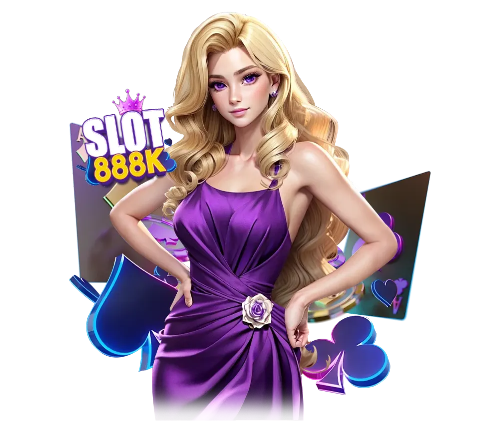 ภาพตัวละครสาวสวย SLOT888K โปรโมทเว็บสล็อตแตกง่าย